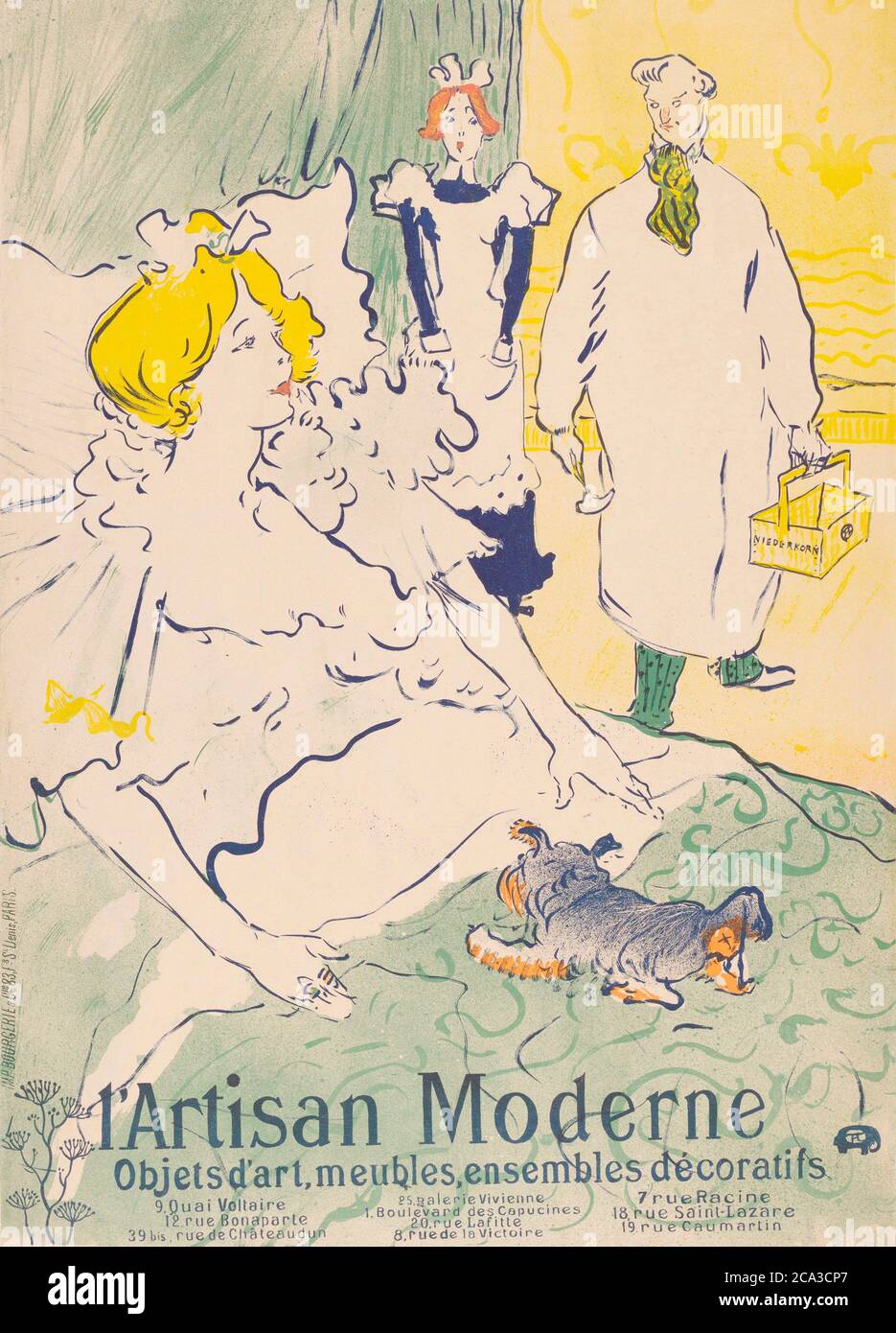 L'Artisan moderne. Cartel publicitario de 1894 por Henri de Toulouse-Lautrec. Henri de Toulouse-Lautrec, artista francés, 1864-1901. Foto de stock