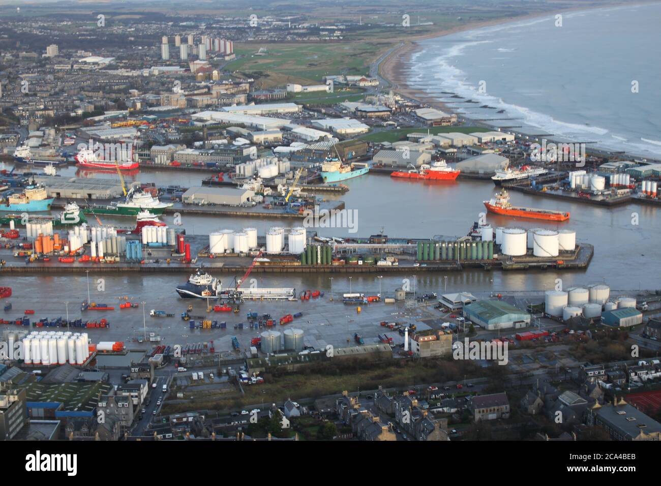 El Puerto de Aberdeen Foto de stock