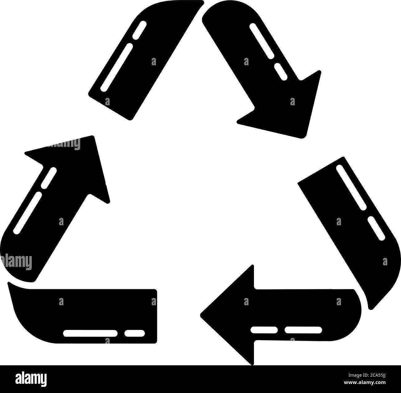 Icono de glifo negro de reciclaje. Símbolo de silueta de estilo de vida  sostenible y sin residuos en el espacio blanco. Consumo responsable.  Conservación del medio ambiente, pol Imagen Vector de stock -