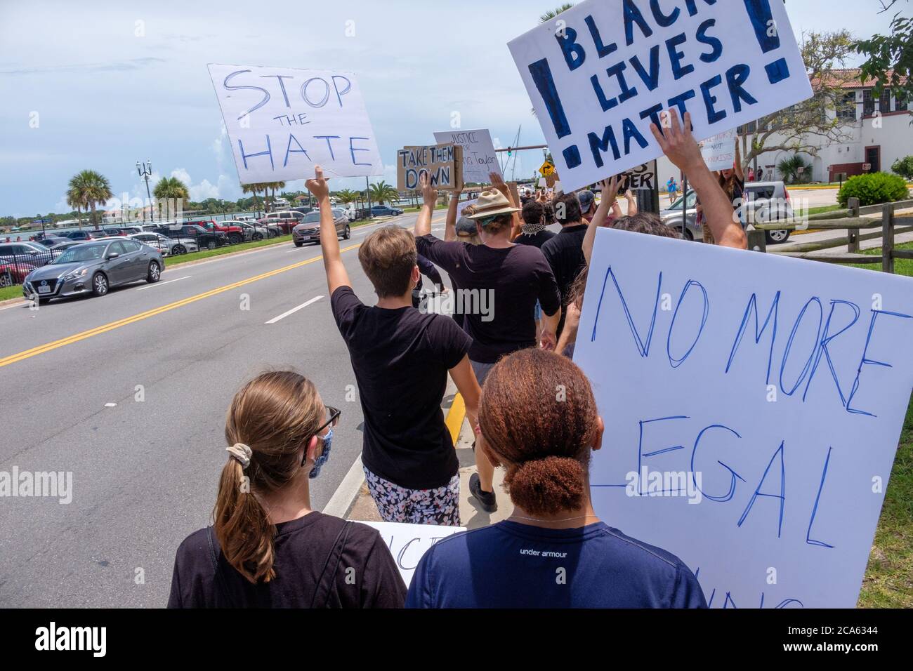 Vidas negras importan rally. San Agustín, Florida Foto de stock