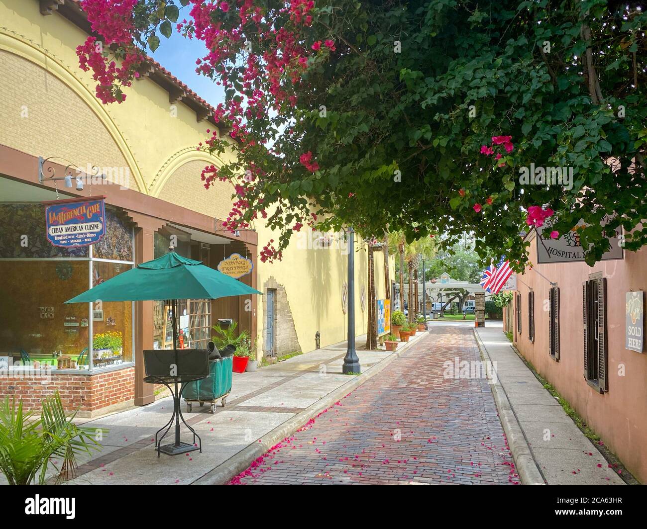 Escena callejera, San Agustín, Florida Foto de stock