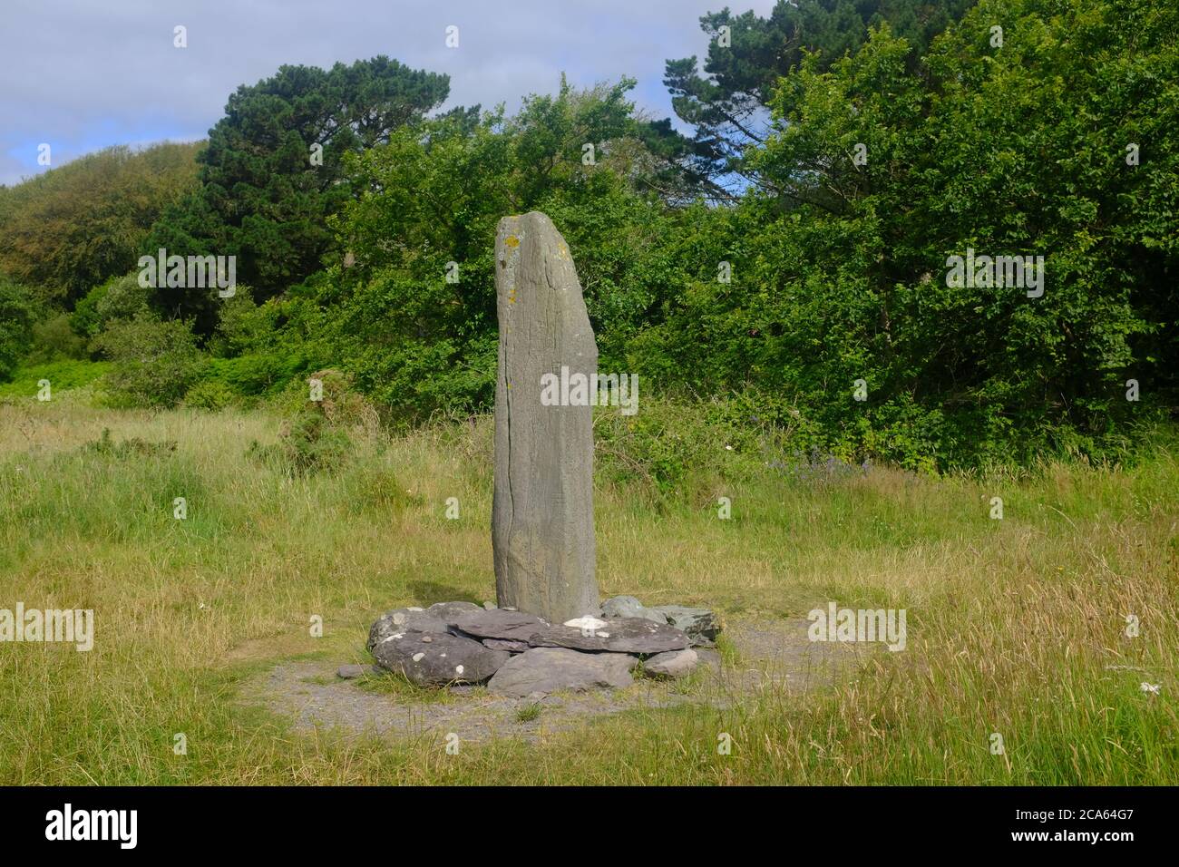 Caminando por la vía de Kerry en 2019 en el conde Kerry en el sur de Irlanda en bucle alrededor de la península de Iveragh sección Caherdaniel a Waterville Foto de stock