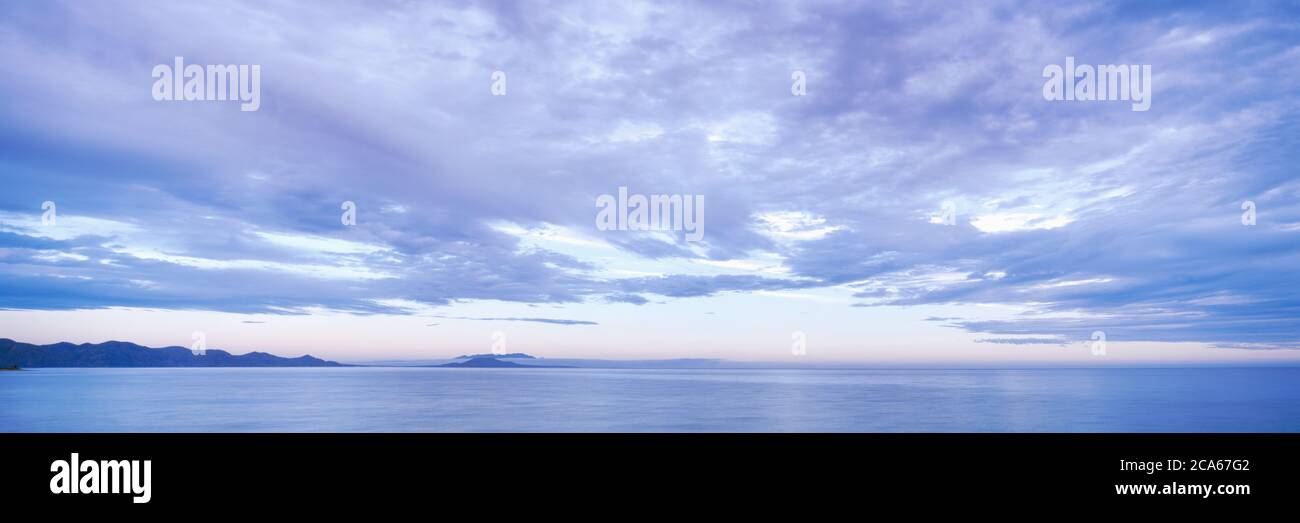 Vista al mar, Mar de Cortez, el Cardonal, Baja California Sur, México Foto de stock