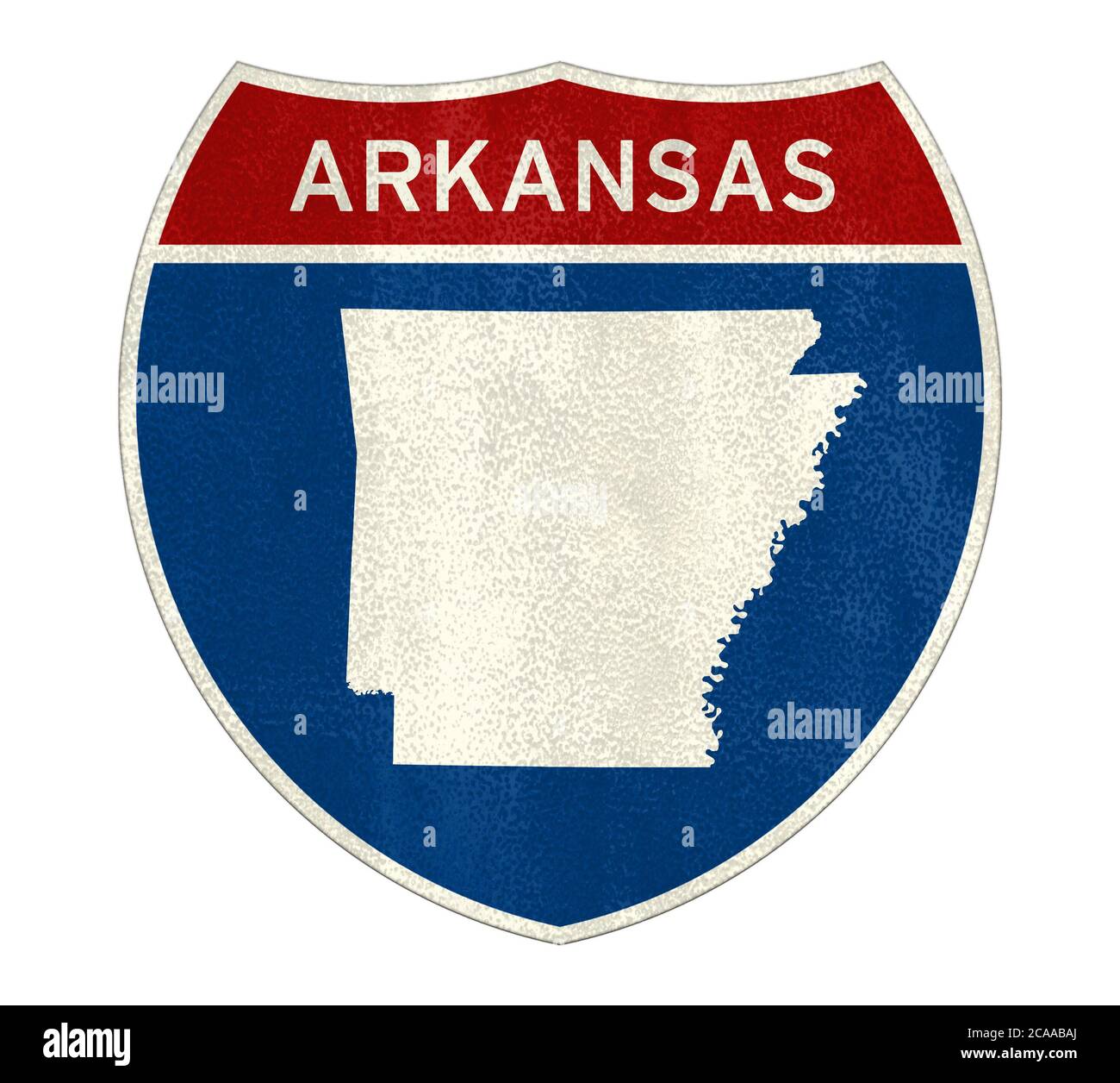 Estado de Arkansas - Señal en Carretera Interestatal Foto de stock