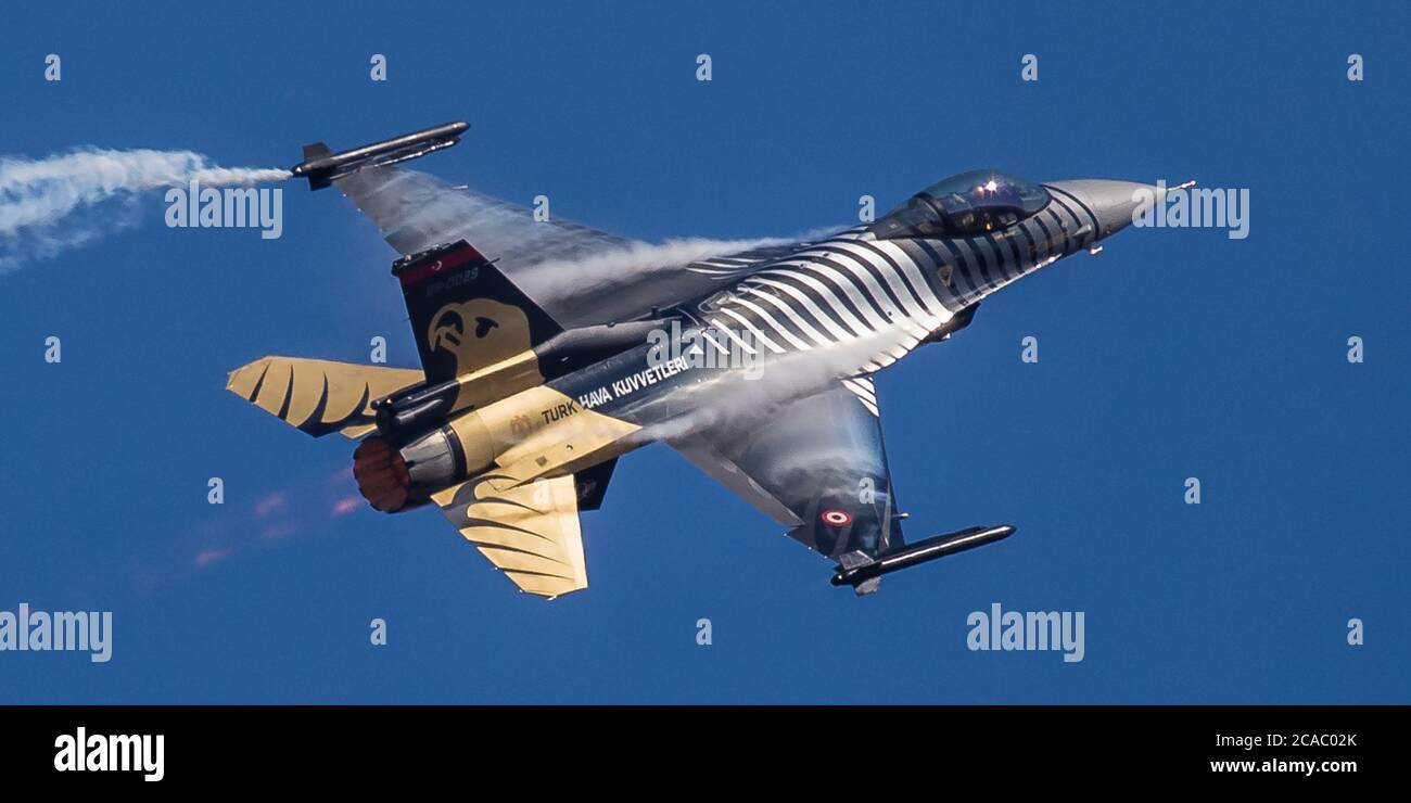 Solo Turk - aviones de exhibición F-16 Foto de stock