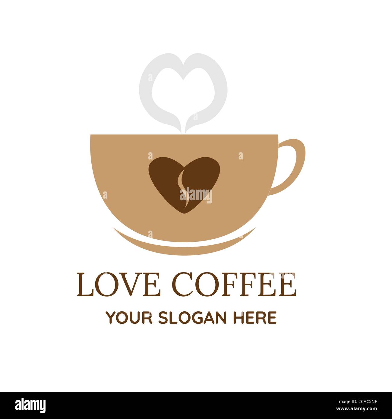 Ilustración diseño vectorial de la plantilla de logotipo de café para  empresas o empresas. Me encanta el café Imagen Vector de stock - Alamy