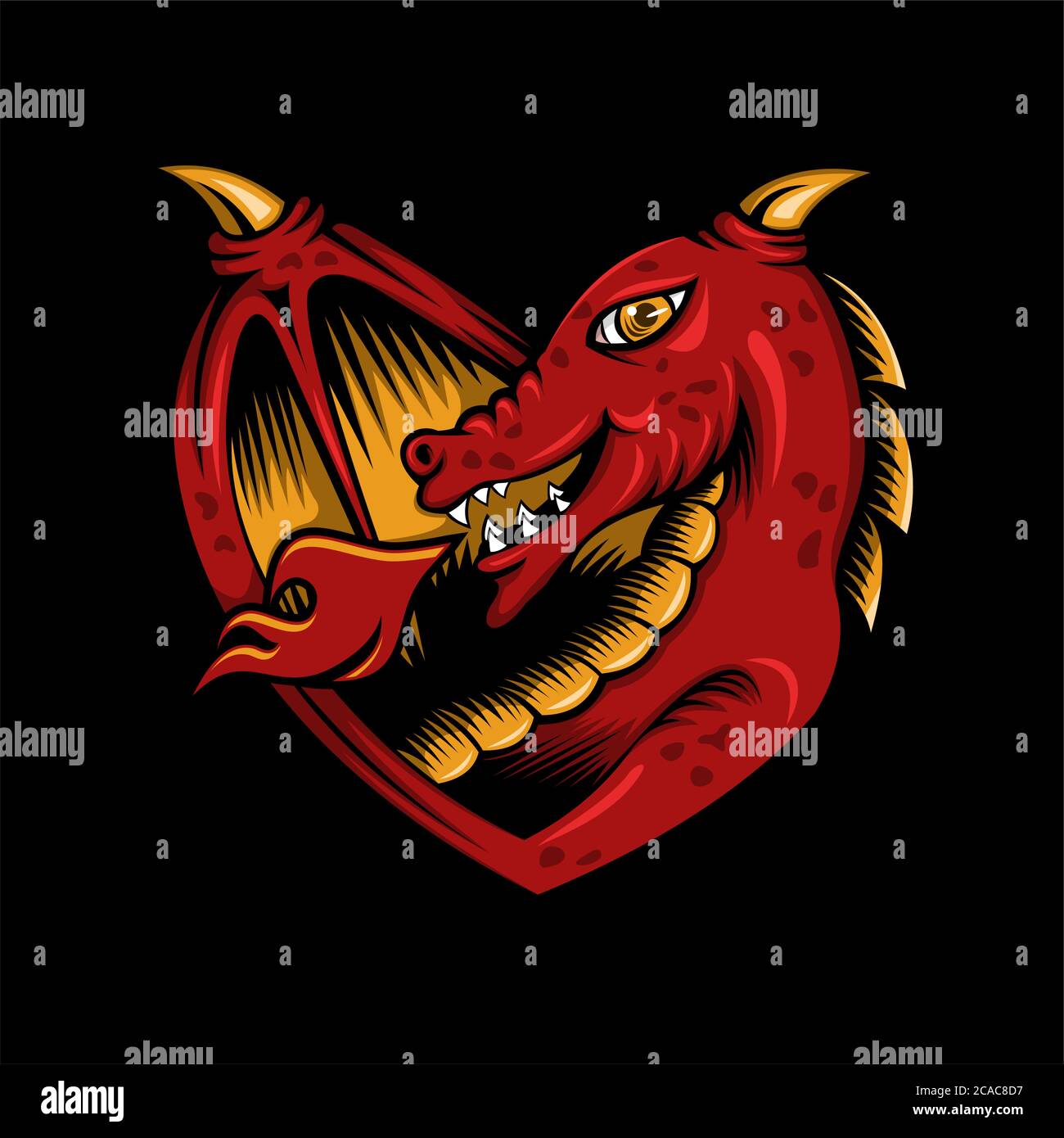 dragon amor increíble diseño para su empresa o marca Imagen Vector de stock  - Alamy