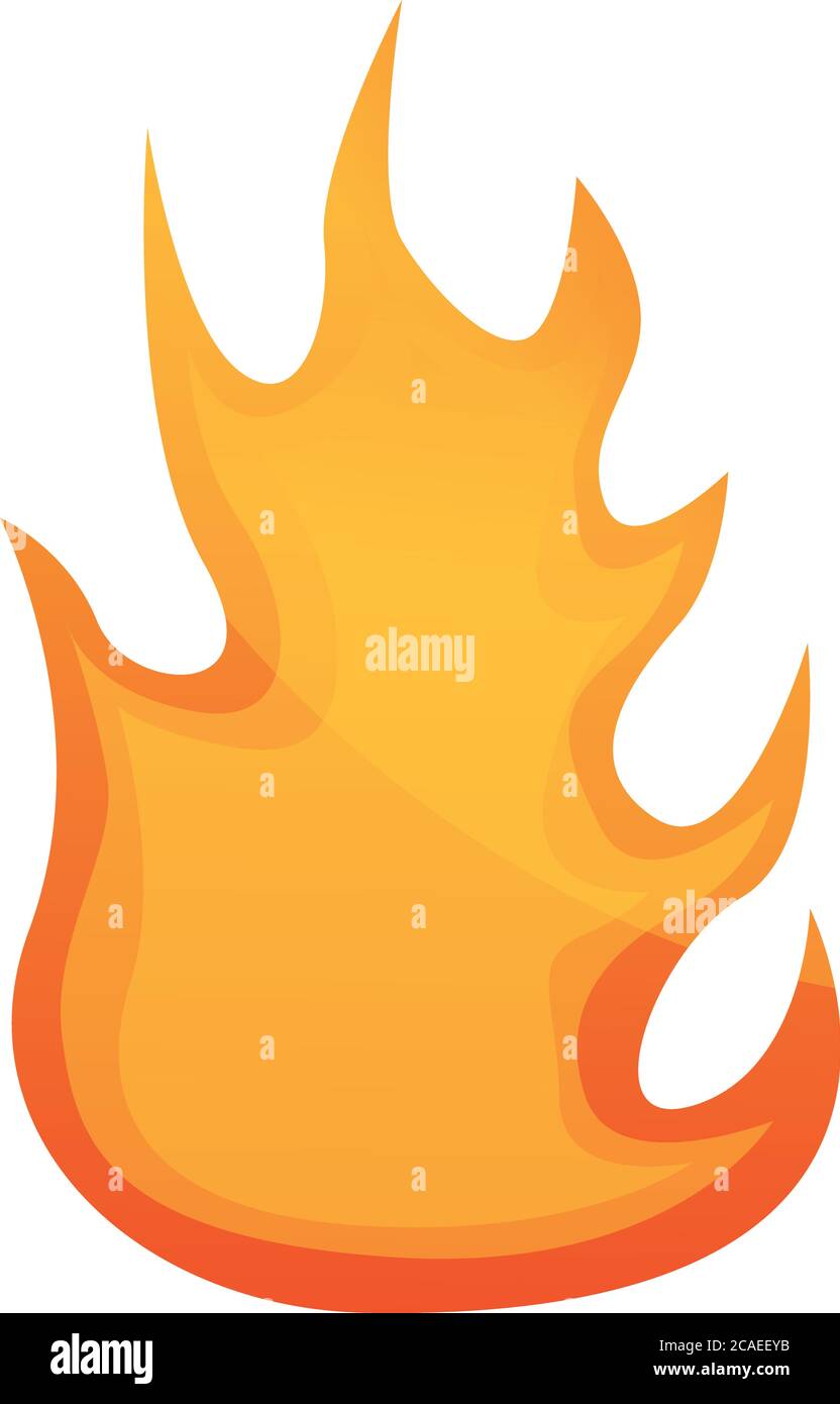 Icono de llama de fuego de calor. Dibujos animados de fuego de calor icono  de vector de llama para diseño web aislado sobre fondo blanco Imagen Vector  de stock - Alamy