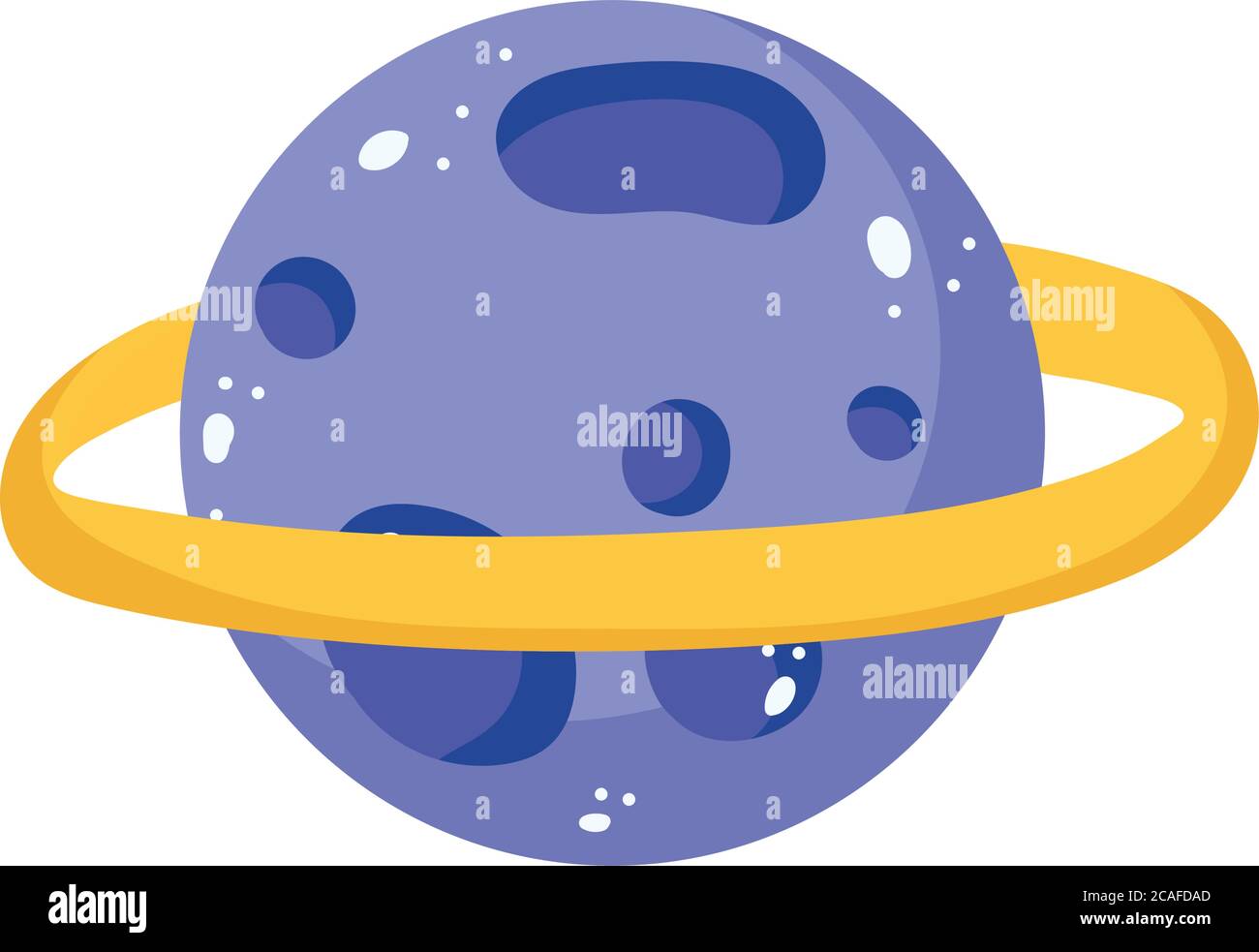 Planeta Saturno Sistema Solar Dibujos Animados Icono Aislado Diseño