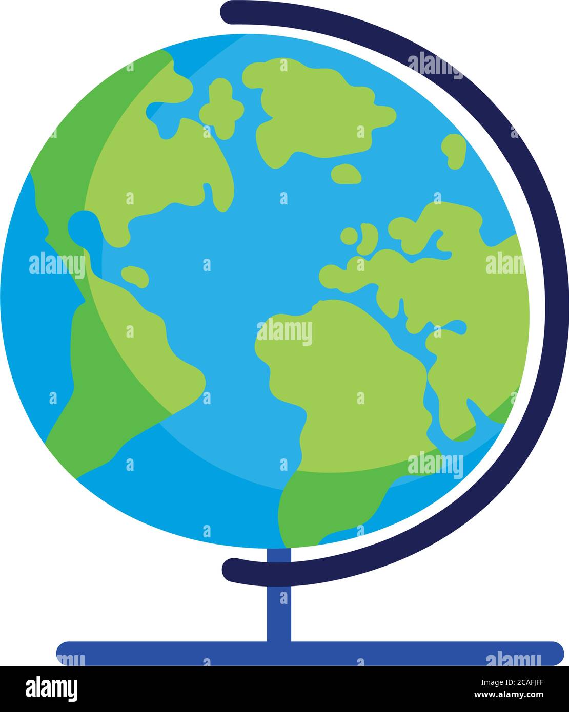 vuelta a la escuela, mapa del globo geografía educación elemental dibujos  animados vector Imagen Vector de stock - Alamy