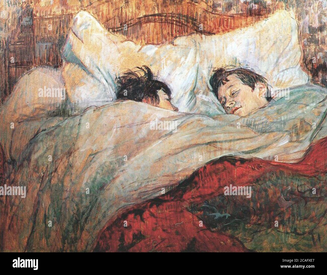 Dans le lit (en la cama), por Henri de Toulouse-Lautrec, 1892 2 Foto de stock