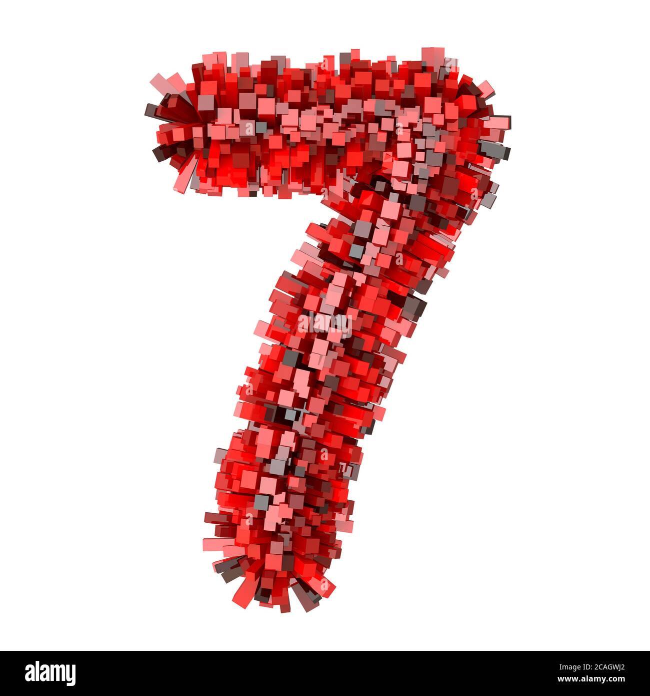 3d Red Bricks dibujos animados creativos decorativo número 7 Fotografía de  stock - Alamy