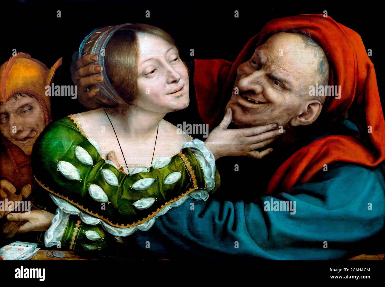 Los amantes Ill-Matched, Quentin Massys, circa 1520-1525, National Gallery of Art, Washington, DC, Estados Unidos de América, América del Norte Foto de stock