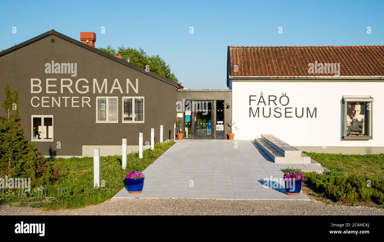 El centro Bergman dedicado a la obra del director de cine y teatro Ingmar Bergman en la isla de Fårö en Suecia. Foto de stock