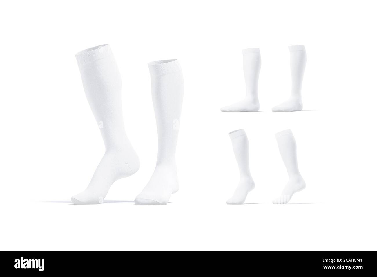 Blanco par de calcetines de fútbol de los dedos de la mano mockup,  diferentes vistas Fotografía de stock - Alamy