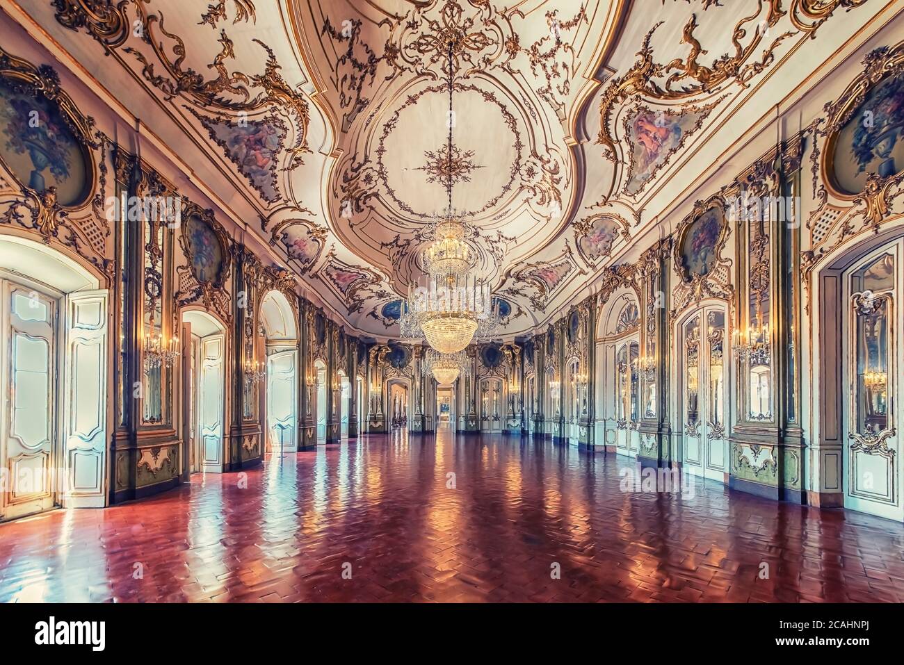 Palacio de Queluz en Lisboa, Portugal Foto de stock