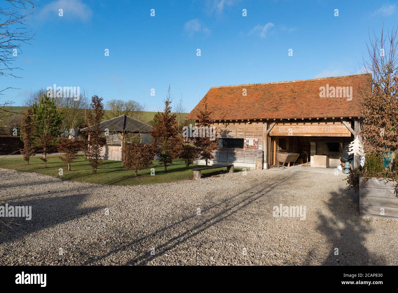 Molino (moulin) de Dosches, Foret D'Orient, en la región de Champagne de Francia Foto de stock