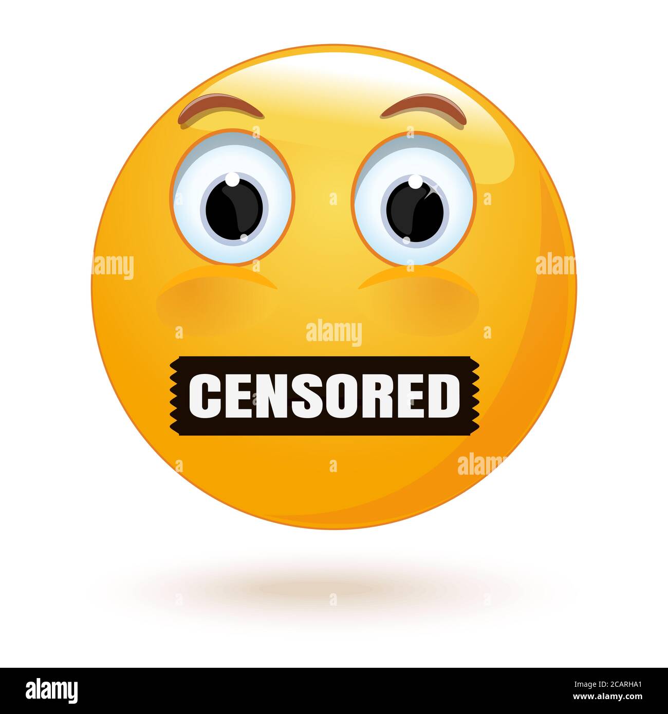 Boca cerrada emoji Imagen Vector de stock - Alamy