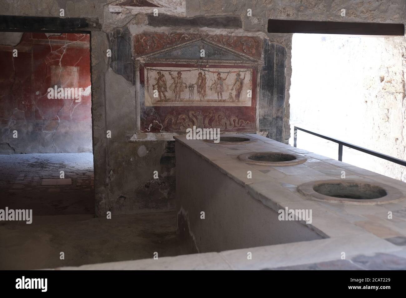 Pompeya Casa e Thermopolium di Vetutius Placidus Foto de stock