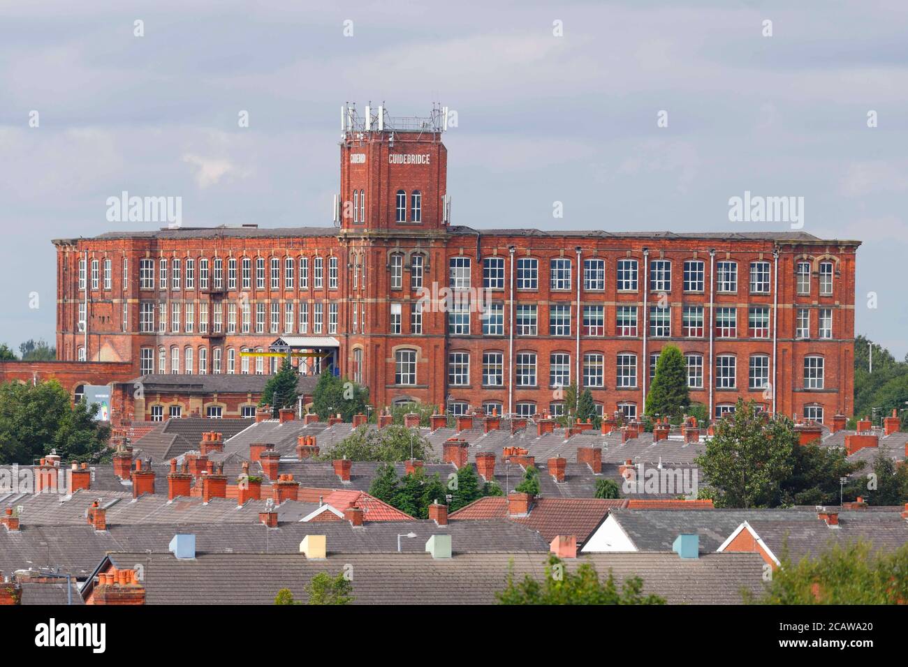 Guidebridge Mill en Manchester Foto de stock