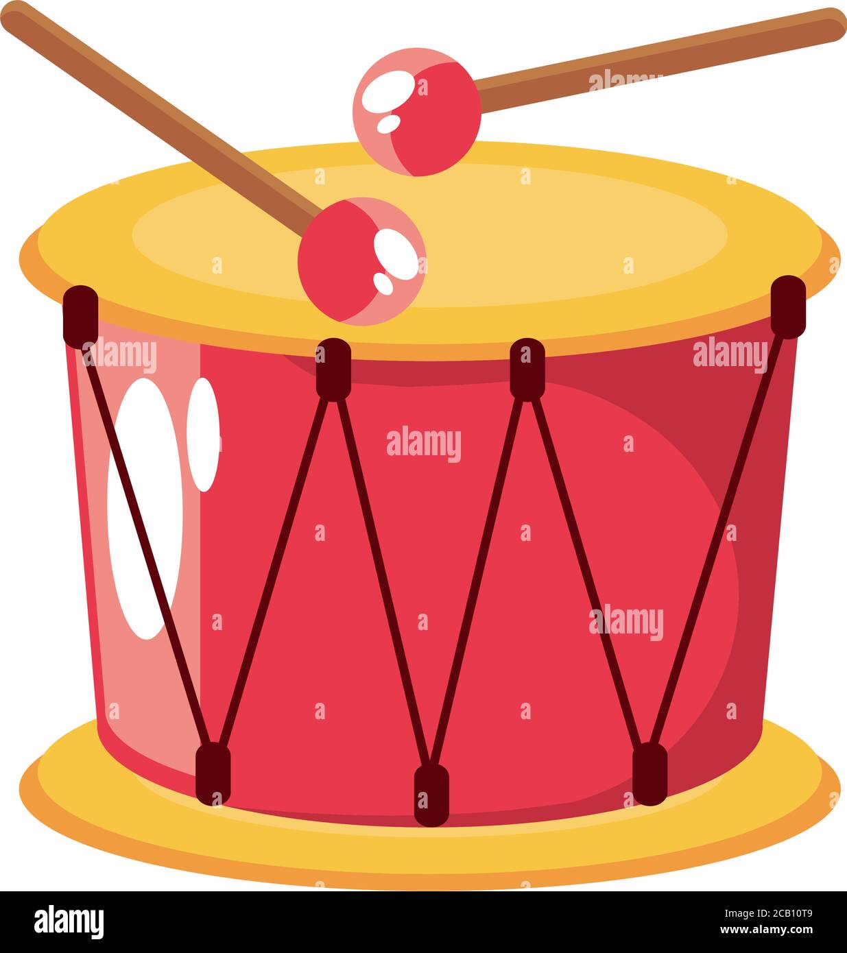 tambor, juguete infantil sobre fondo blanco vector ilustración diseño  Imagen Vector de stock - Alamy