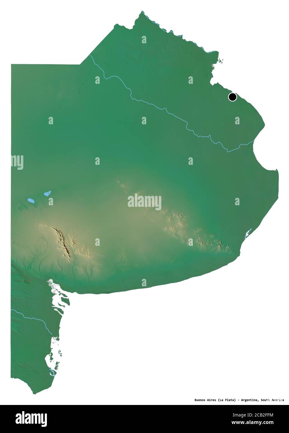 Forma de Buenos Aires, provincia Argentina, con su capital aislada sobre  fondo blanco. Mapa topográfico de relieve. Renderizado en 3D Fotografía de  stock - Alamy