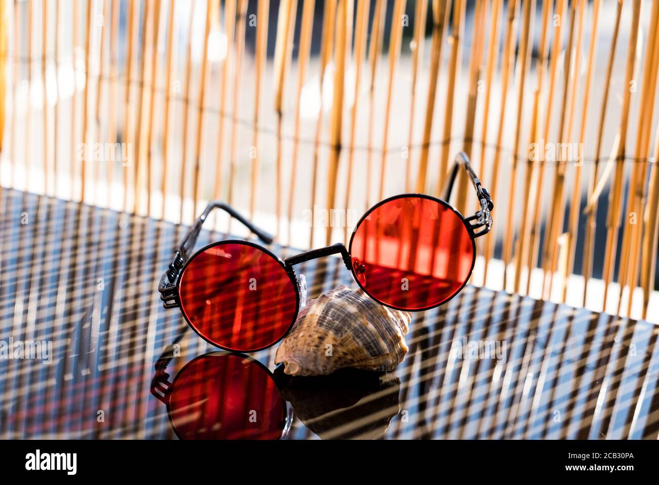 Lentes steampunk rojos sale