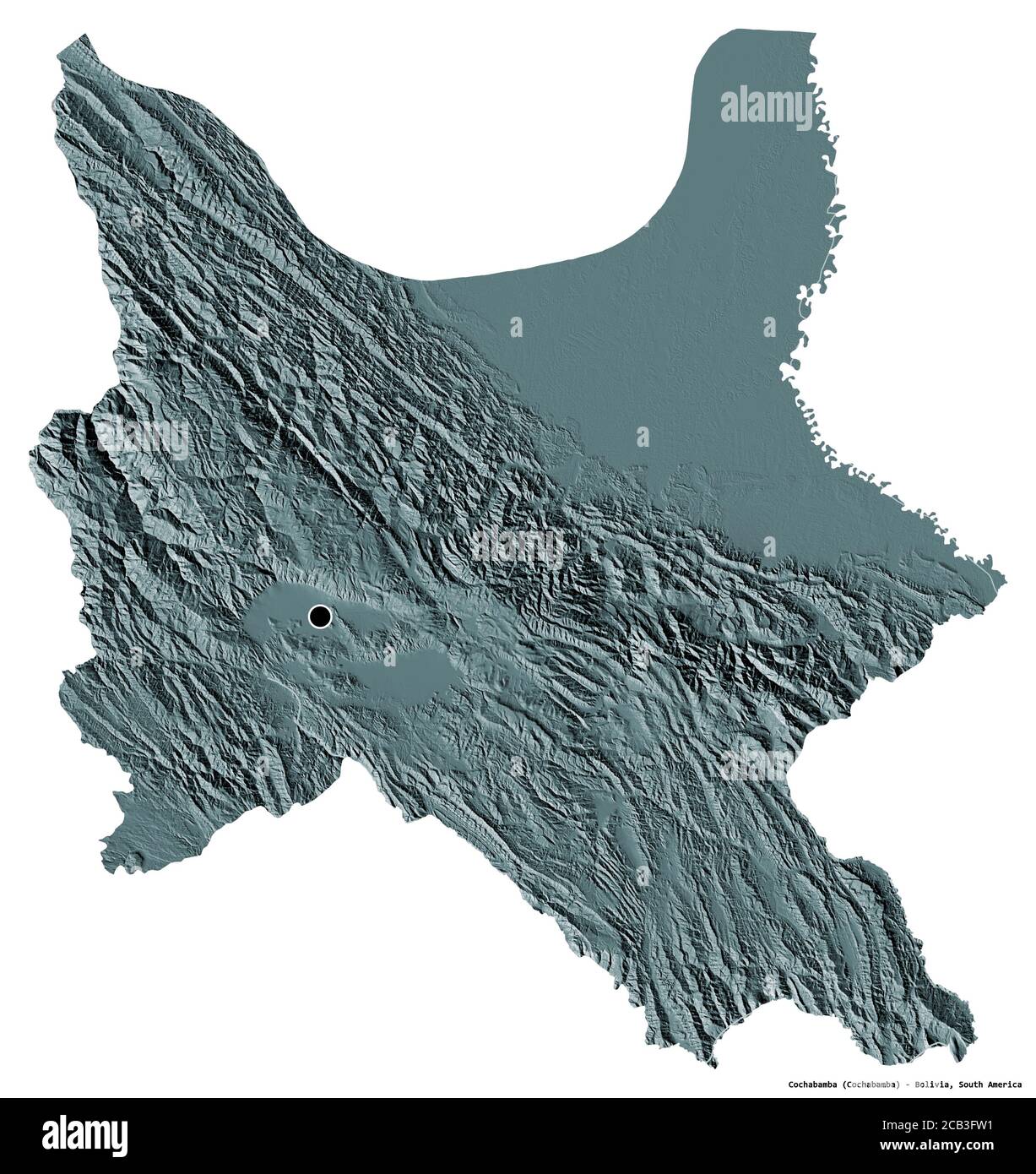 Forma de Cochabamba, departamento de Bolivia,