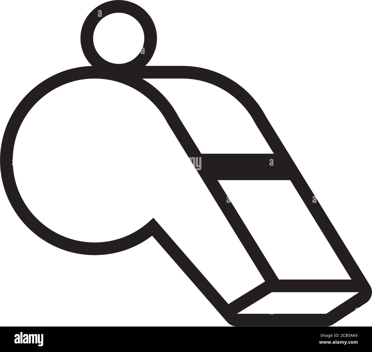silbato árbitro accesorio línea estilo icono vector ilustración diseño  Imagen Vector de stock - Alamy