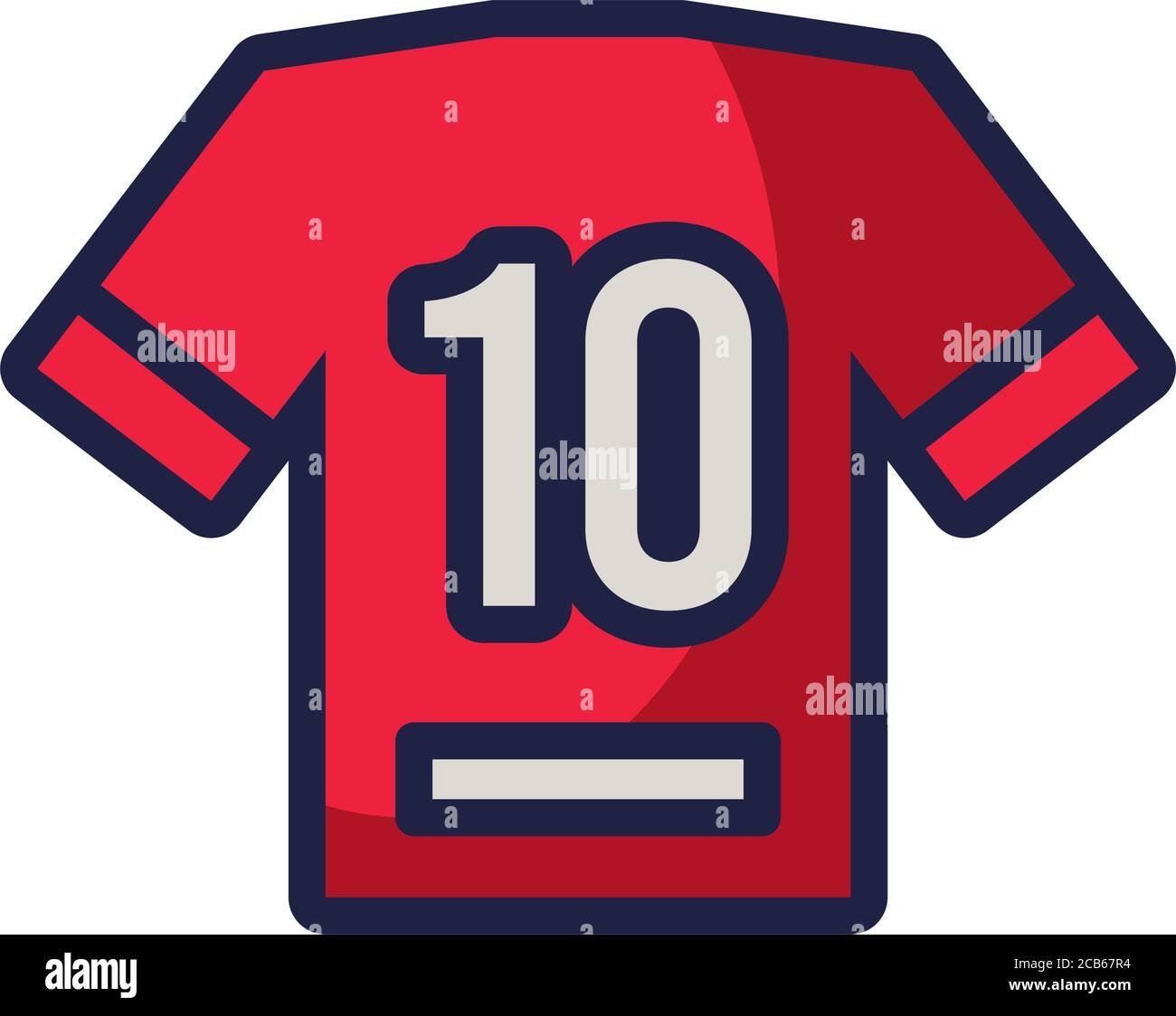 línea de camiseta del capitán del equipo de fútbol y vector del icono