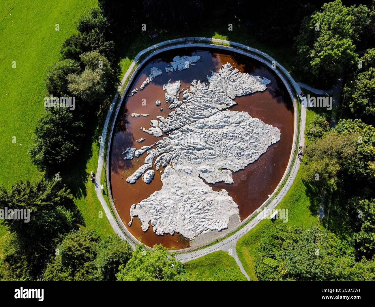 Gran mapa polaco de Escocia Foto de stock