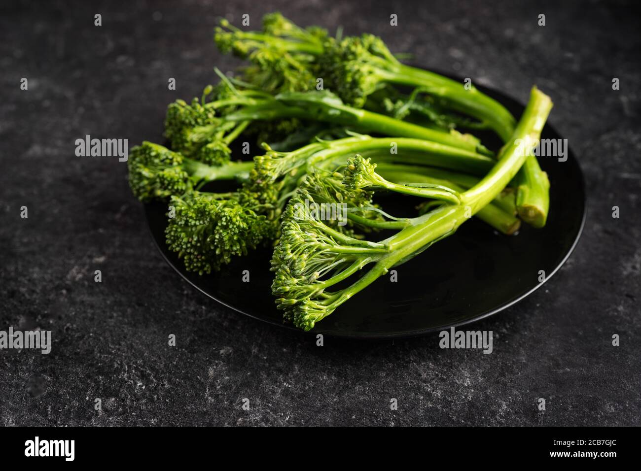 Cerca de un nuevo tipo de col llamado broccolini Foto de stock