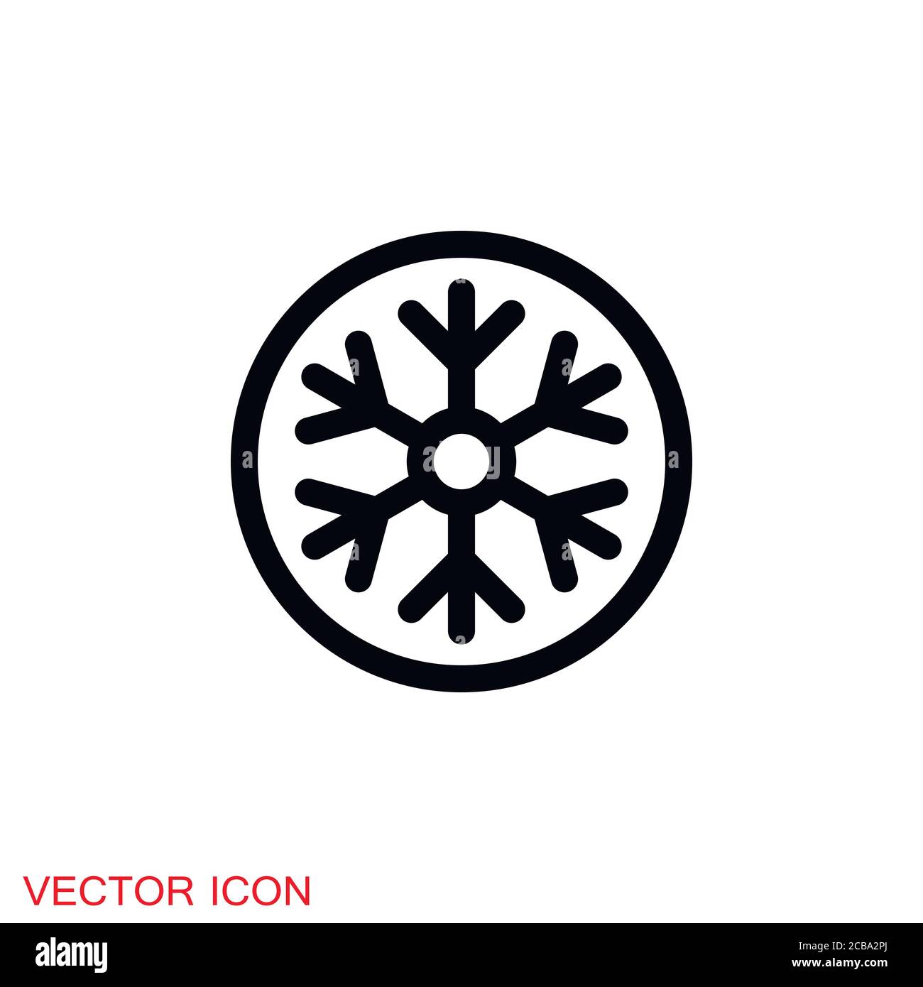 Icono de frío. Símbolo de copo de nieve. Símbolo de aire acondicionado.  Vector Imagen Vector de stock - Alamy