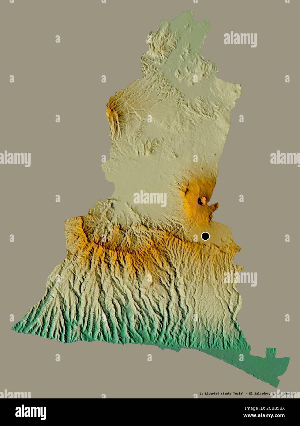 Mapa de el salvador con relieve fotografías e imágenes de alta