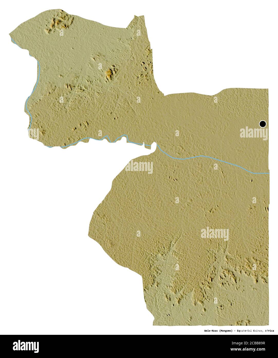 Forma de WeleNzas, provincia de Guinea Ecuatorial, con su capital