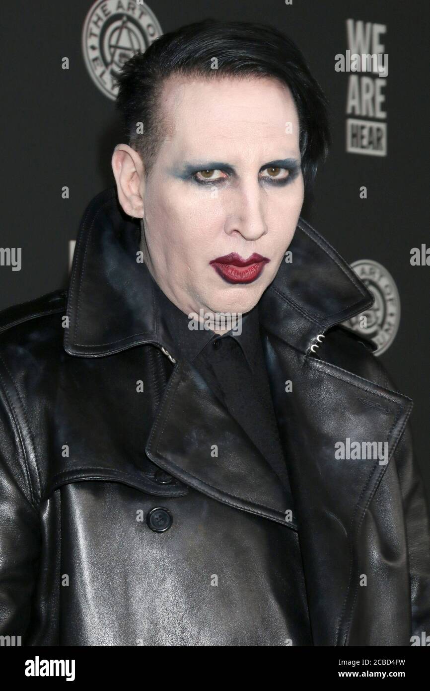 LOS ANGELES - 4 DE ENERO: Marilyn Manson en la Gala Art of Elysium - Arribos en el Hollywood Palladium el 4 de enero de 2020 en los Angeles, CA Foto de stock