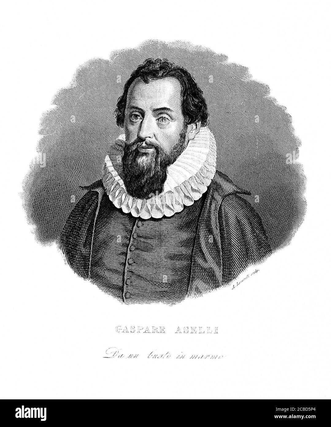 1625 CA , ITALIA el célebre médico italiano, anatomista y cirujano