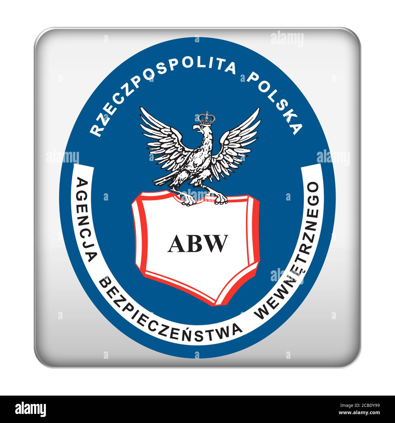 La Agencia de Seguridad Interna polaca ABW icono logo Foto de stock