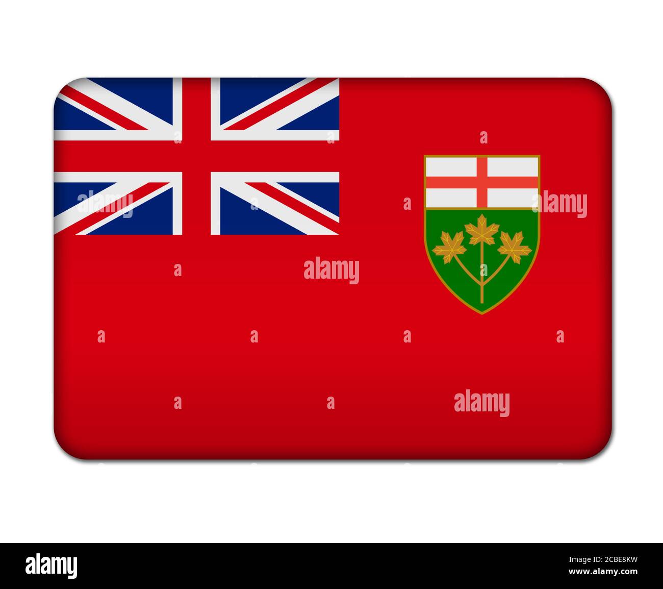 Botón de bandera de Ontario Foto de stock