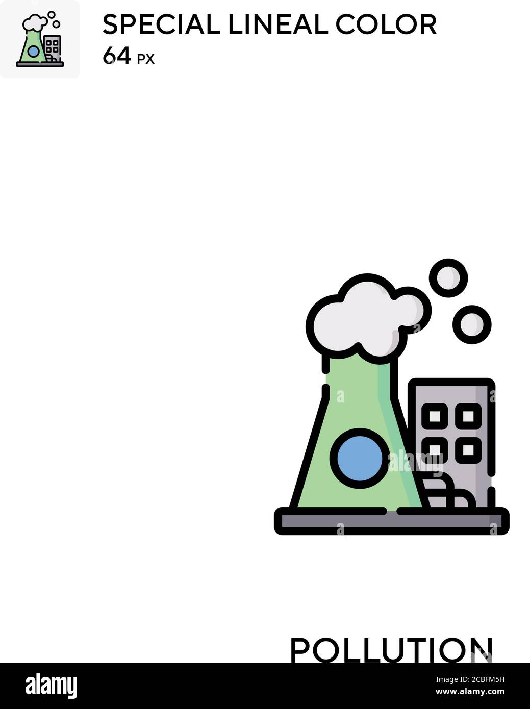 Contaminación simple vector icono. Iconos de contaminación para su proyecto de negocio Ilustración del Vector