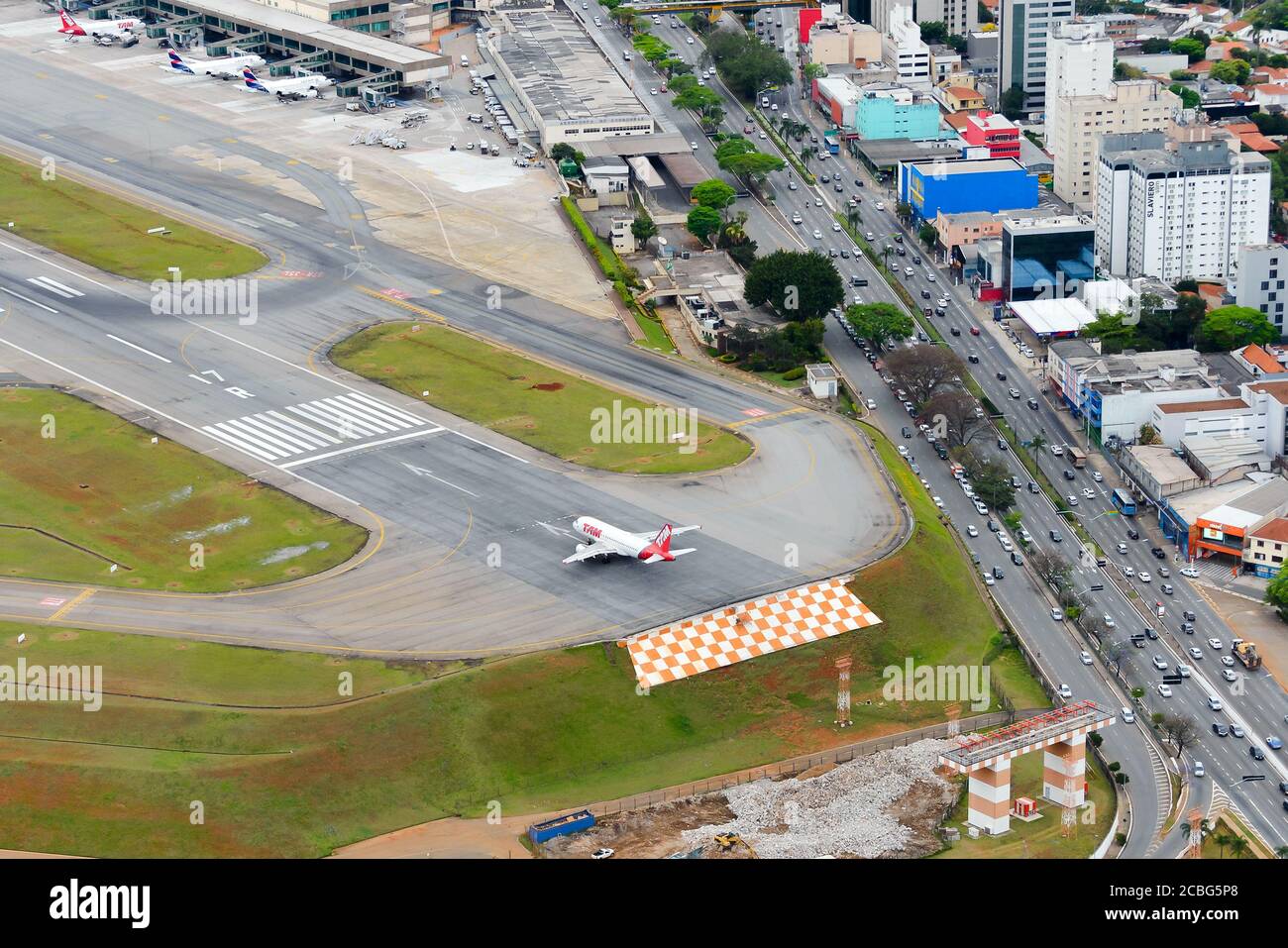 Vista aérea del aeropuerto de congonhas fotografías e imágenes de alta