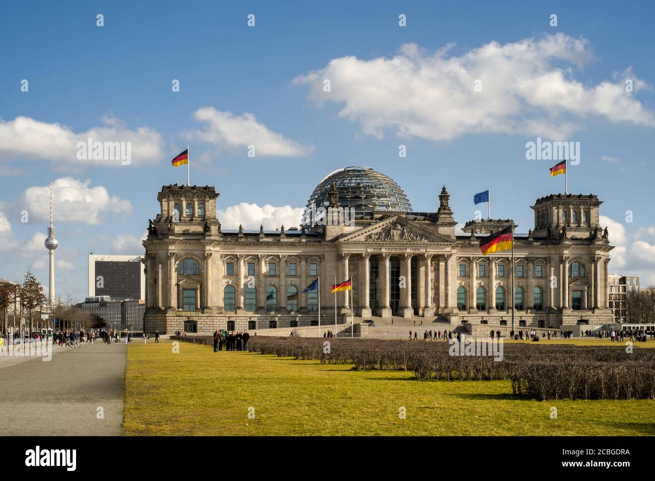 Reichstag, el parlamento alemán en Berlín, Alemania Foto de stock