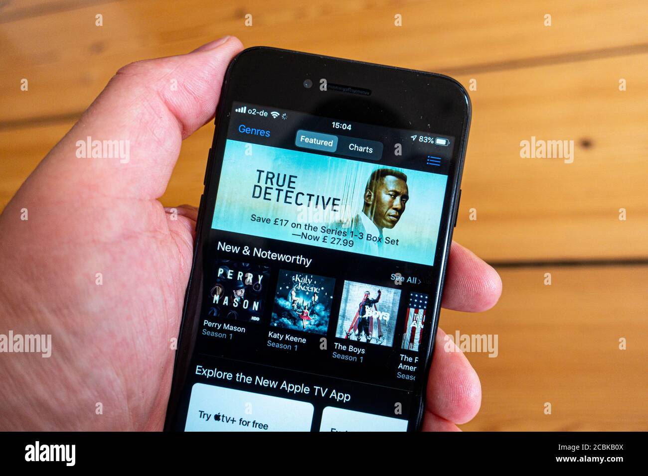 Detalle de la aplicación Apple iTunes Store en un smartphone pantalla Foto de stock
