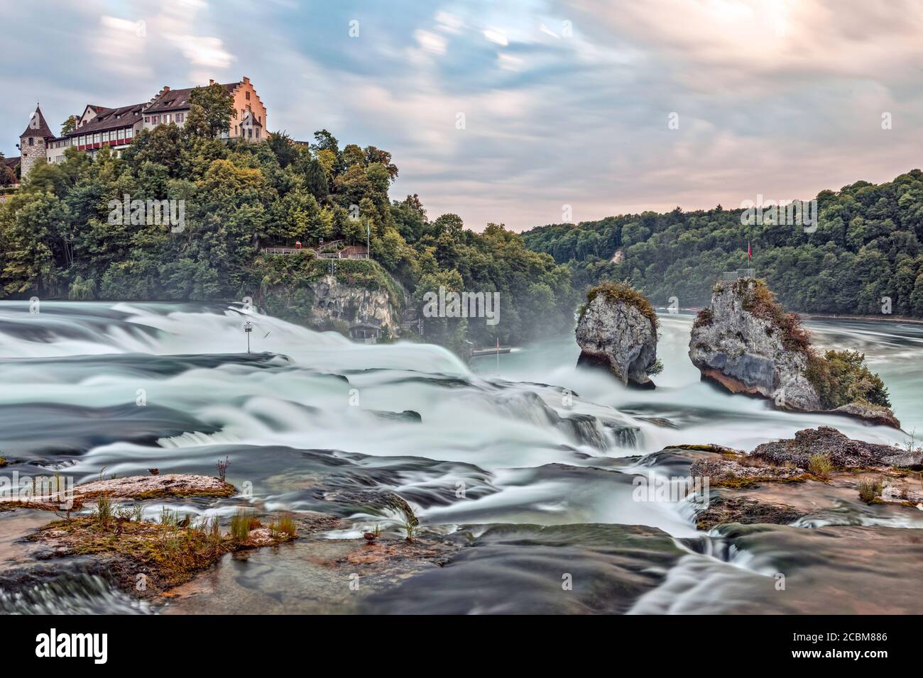 Rhine Falls, Neuhausen am Rheinfall, Schaffhausen, Suiza, Europa Foto de stock