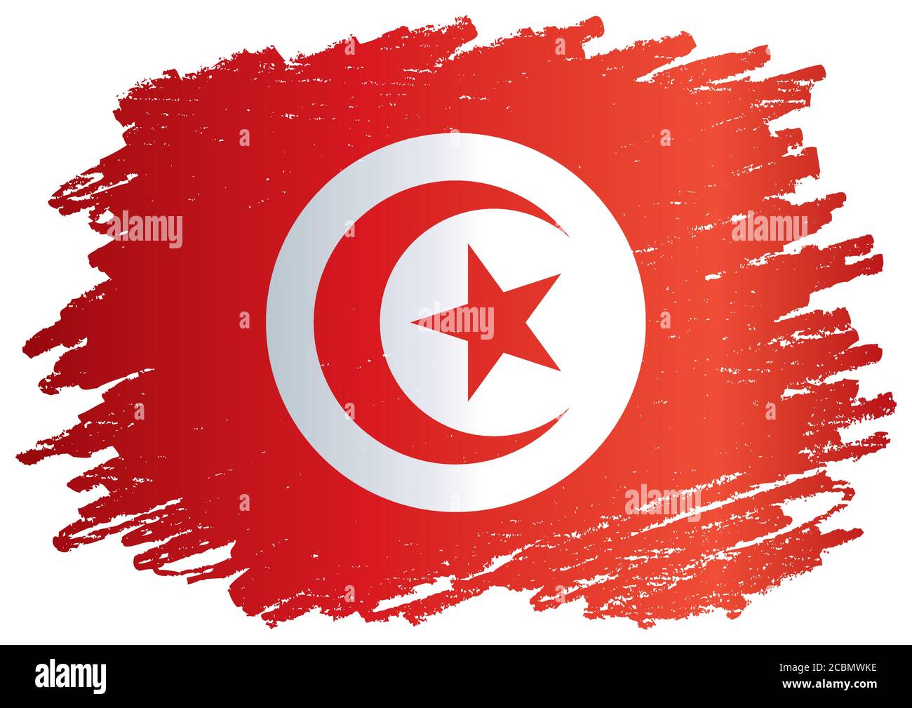 Bandera de Túnez, República de Túnez. Plantilla para el diseño de premios, un documento oficial con la bandera de Túnez. Ilustración vectorial brillante y colorida. Ilustración del Vector