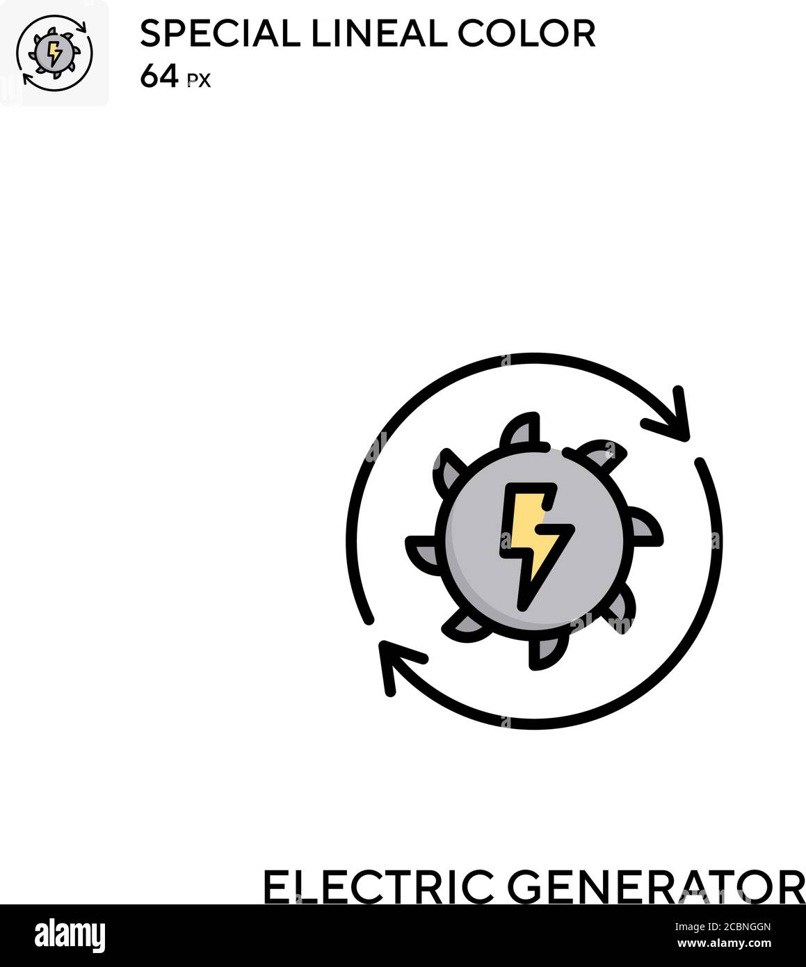 Generador eléctrico icono de vector de color lineal especial. Iconos de  generadores eléctricos para su proyecto de negocio Imagen Vector de stock -  Alamy