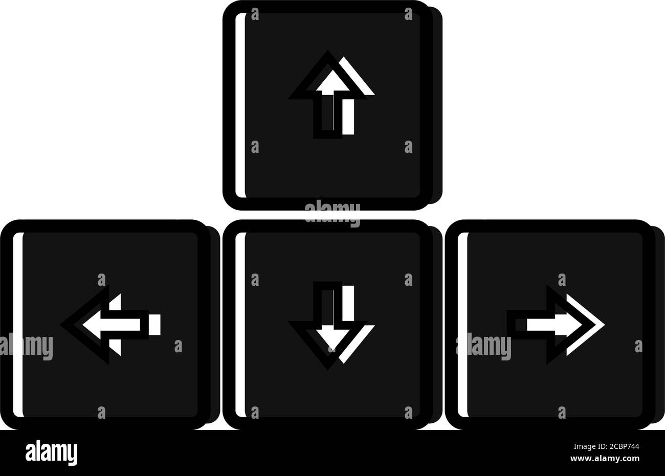 Icono de teclas de navegación aisladas Imagen Vector de stock - Alamy