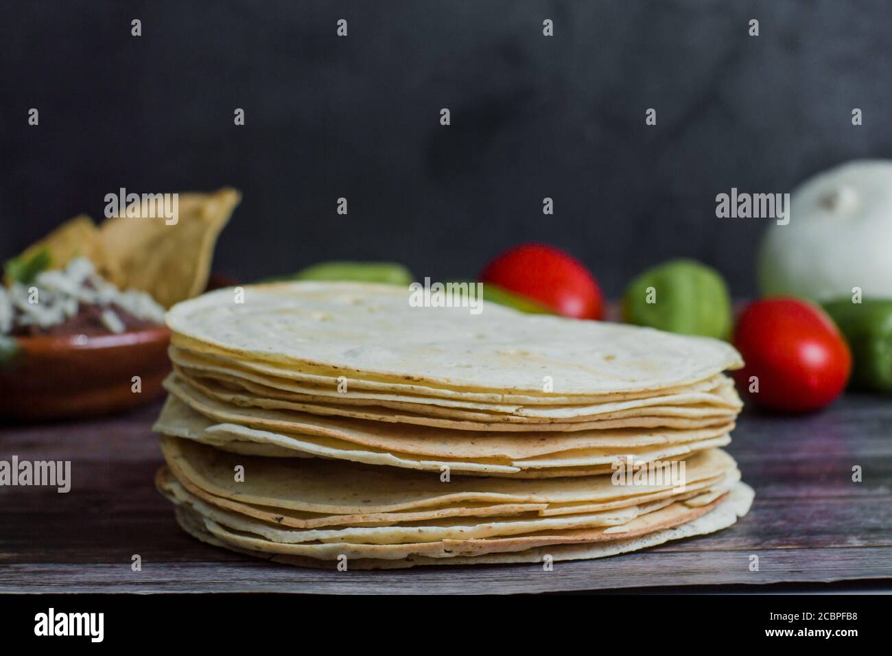 Tortillas mexicanas usadas para los Tlayudas en Oaxaca, México