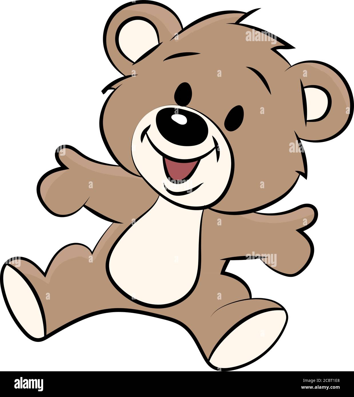 Dibujo de un vector de oso de peluche para niños Imagen Vector de stock -  Alamy