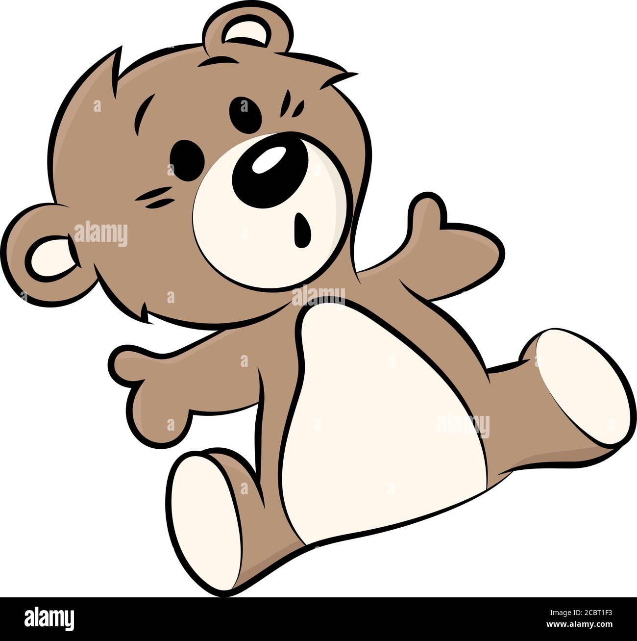 Dibujo de un vector de oso de peluche para niños Imagen Vector de stock -  Alamy